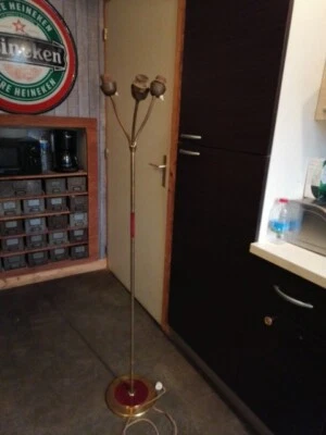 Lampadaire 1950 3 Branches Flexibles Articulees  Laiton   Style Lunel Arlus  - Photo 1/4