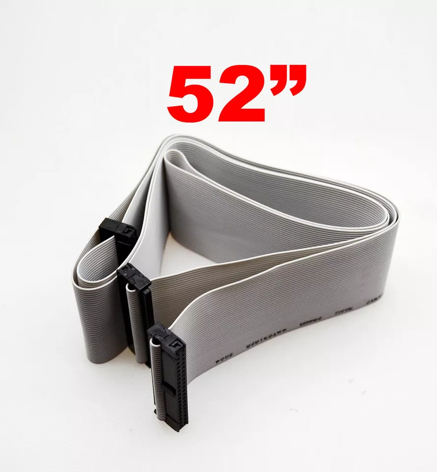 Extra Long 52 inch 40-Pin 40-Wire IDE 3-Connector Flat Ribbon Cable FI-252 NEW - Image 1 of 1