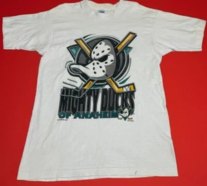 Vintage 90s Anaheim Mighty Ducks Salem Made In USA Single Stitch T Shirt Size L - Picture 1 of 9
