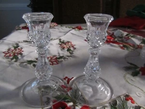 Cristal d'arques France Faced Paar echte Bleikristall Kerzenständer GA-A-31 - Bild 1 von 4