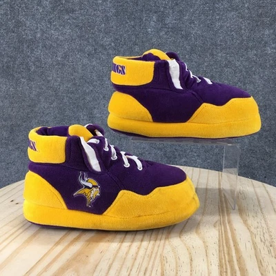 Minnesota Vikings Zapatos Juveniles M 6.5-7.5 Tenis de Felpa Amarillo Púrpura Con Cordones Foto 1 de 4