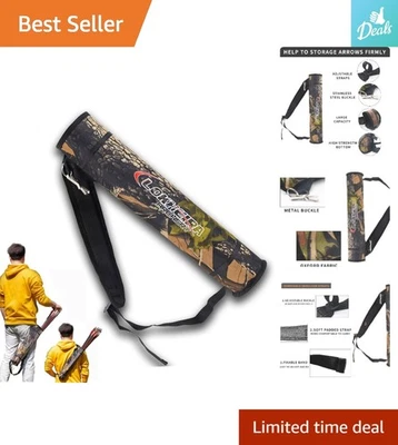 Adjustable Padded Archery Quiver with Belt Clip – Ideal for Back & Hip Carrying - Image 1 of 4