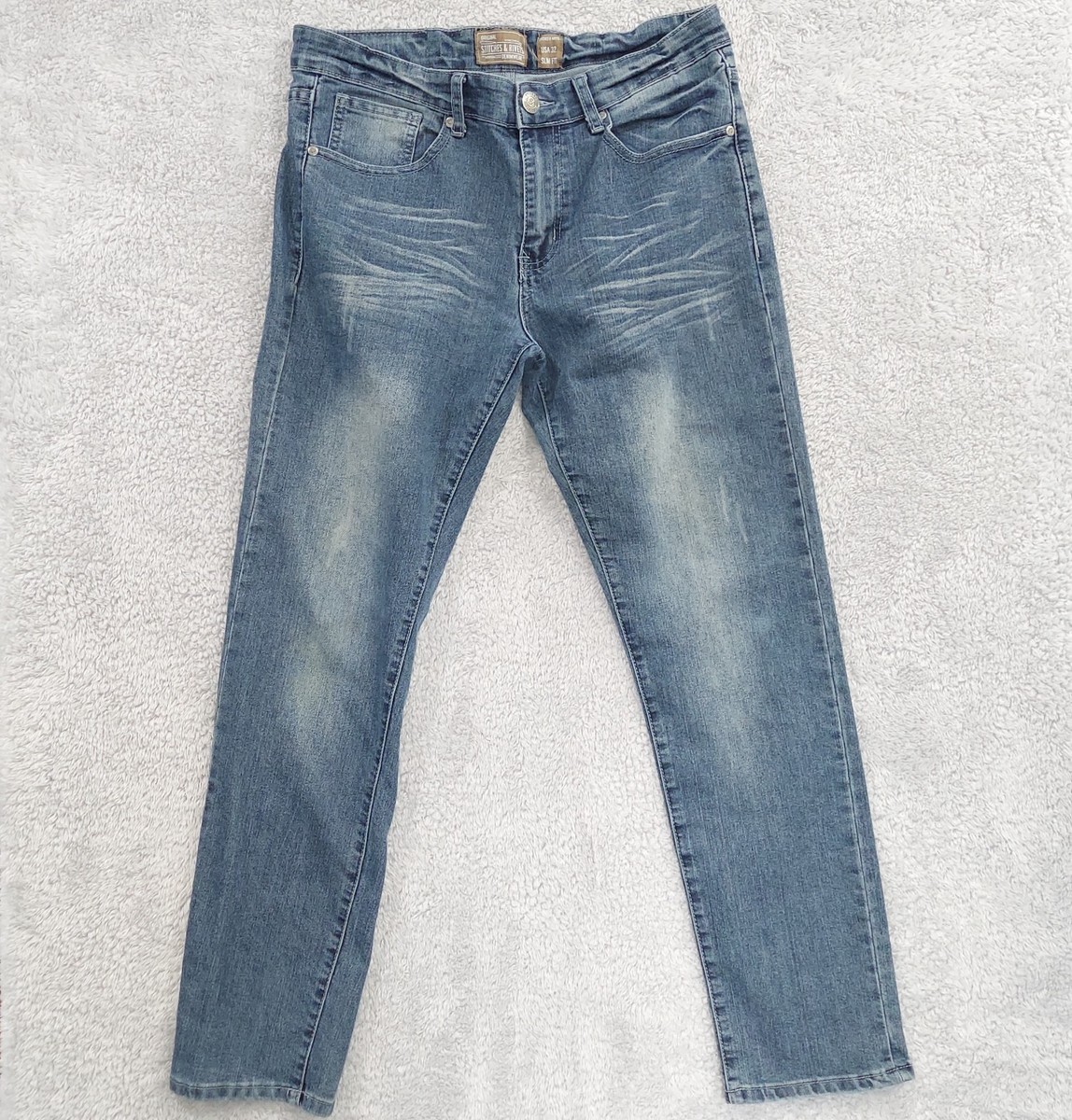 【2plan】Anthony rivet denim pants Stitches Jeans for Men for sale | eBay