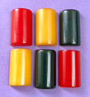 6 Vintage Bakelite Flat Backs - Tested