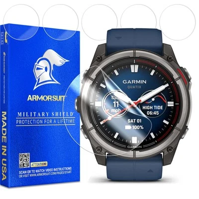 [6 Pack] ArmorSuit Screen Protector for Garmin Quatix 8 (51mm) Made in USA - Image 1 of 4
