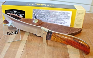 JOE HOUSER CUSTOM BUCK KNIFE 402 AKONUA BOS S30V BLADE BLOODWOOD HANDLE SHEATH ! - Picture 1 of 22