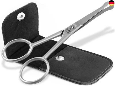 BESUCHE DEN INSTRUMENTENRW-STORE Premium Bartschere für Männer Haarschere Nasenhaar Schere mit abgerundeten E