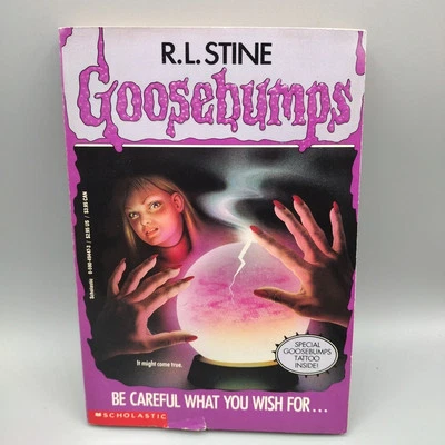 Goosebumps #12 Be Careful What You Wish For - 1st Printing with Tattoo Attached! - Image 1 of 4