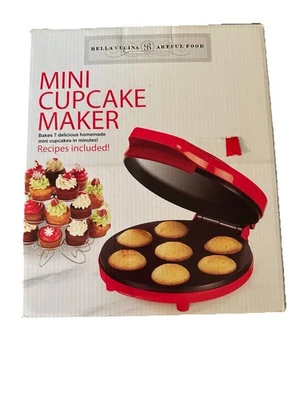 厨房迷你蛋糕制造商红色贝拉·库西纳蛋糕烘焙带手册和食谱 — 第 1/3 张图片