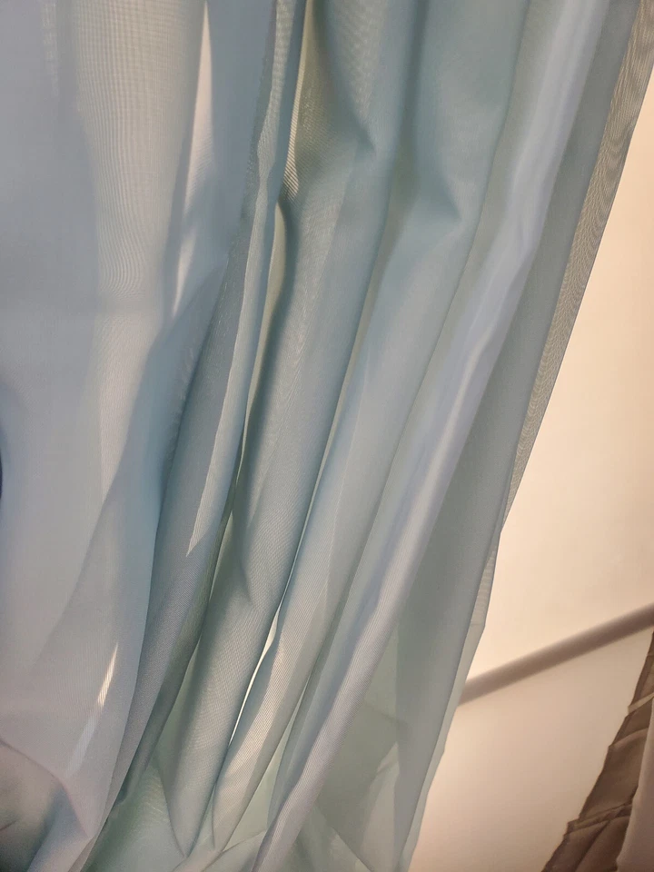 Elegant Sheer Voile 面板对 120 英寸宽 63,84 英寸,95 英寸,108 英寸,120 英寸长 — 第 1/2 张图片