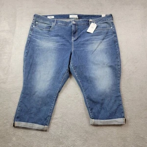 Torrid Jeans Womens 28 Blue Denim Skinny Crop Soft Mid Rise Shelby NWT - Picture 1 of 14