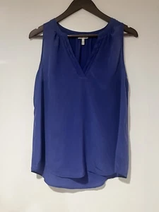 Joie Blouse 100% Silk Sleeveless V Neck Periwinkle Color Women Size M - Picture 1 of 6