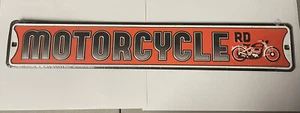 Open Road Brands Motorcycle Rd. Embossed Metal Sign - Picture 1 of 2