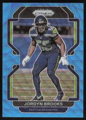 2021 Panini Prizm Blue Wave #48 Jordyn Brooks /199 Seattle Seahawks - Image 1 of 2