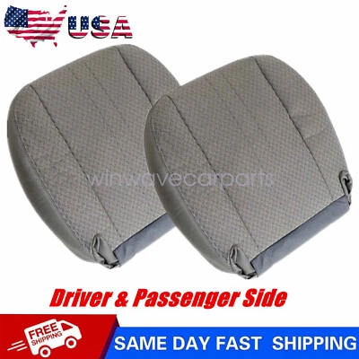 Driver &Passenger Bottom Cloth Seat Cover For 2010 2011 GMC Savana 1500 2500 Van Foto 1 de 4