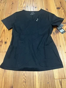 Cherokee Luxe Black Scrub Top Women’s XS New with Tags - Picture 1 of 7