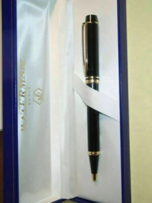   Bolígrafo Waterman Le Man negro y dorado en caja *   Foto 1 de 2