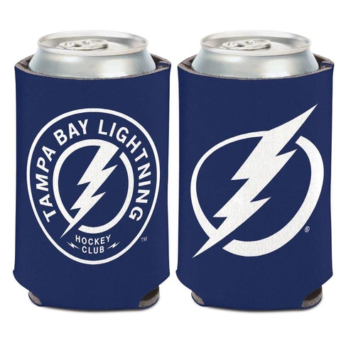 Tampa Bay Lightning 12oz Two Sided Can Cooler [NEW] NHL Coozie Koozie Beer Drink Cover