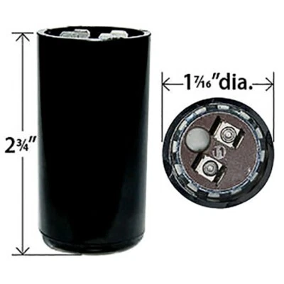 216-259 uF/MFD 110-125 VAC Start Capacitor replaces NGM 61B1D110216NCNG 11917 - Image 1 of 4