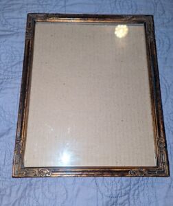 Aaron Brothers Bronze Tone 8x10 Photo Frame Ornate Edges Free Stand Wall Hang