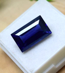Faceted Blue Tanzanite 10.80 Ct Approx. Baguette Shape Gemstone New Year Gift - Picture 1 of 7