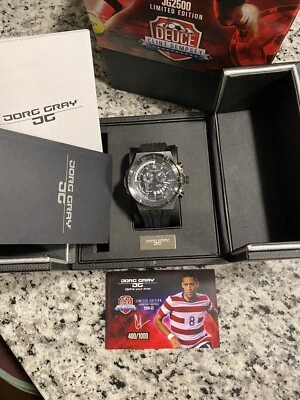 MENS JORG GRAY CLINT DEMPSEY NUMBERED/LIMITED EDITION GAME TIMER WATCH - NWT - Image 1 of 4