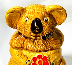 Tarro de galletas cerámica Maurice oso koala grande raro encontrar colorido y lindo - Imagen 1 de 15