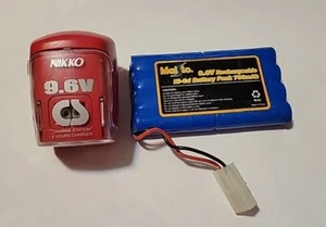 Maisto 9.6V NiCd RECHARGEABLE BATTERY PACK & Nikko 4 hr Compact CHARGER Works - Picture 1 of 7