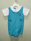 Vtg Alexis One Piece Overalls Baby?S Boys Boat Suit 9 Months