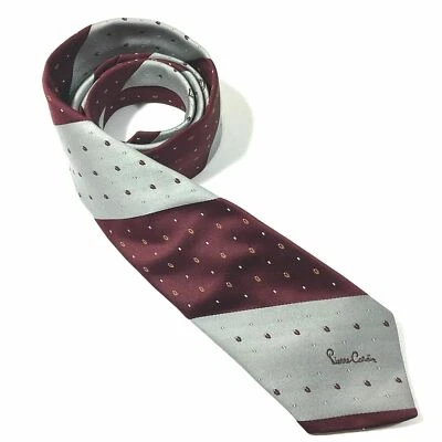 Vtg Neck Tie 80's Pierre Cardin Paris 100% Polyester Mob Boss Work Office    k - Image 1 of 4