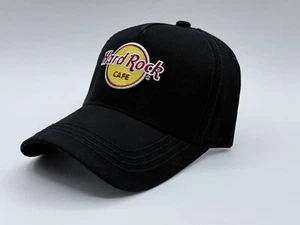Hard Rock Cafe Black Adjustable Cap / Baseball Hat 100% Cotton Est 1971 NEW NWOT - Picture 1 of 7