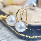 charming  10-11mmsouth sea round  white pearl  stud earring 925s(t)