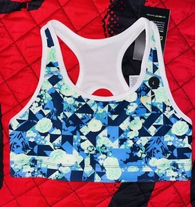 NWT- Nike Girls Swoosh Big Girls Printed Reversible Sport Bra Sz Large - Picture 1 of 4