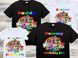 Custom Birthday T-shirt for Kids , Toddler Birthday T-Shirt , Cocomelon - Picture 1 of 6