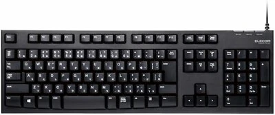 Elecom Keyboard Wired Membrane 10 Million Times Heavy Duty Black TK-FCM062BK - Image 1 of 4