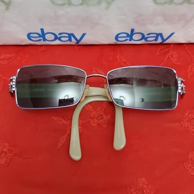 VERSACE 1028-B 1029 Púrpura Sobre Beige 55□16 130 Gafas Rectangulares "Solo Monturas" Foto 1 de 4