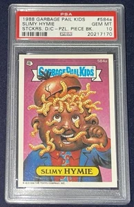 Garbage Pail Kids 15th Series #584a Slimy Hymie PSA 10 GEMA COMO NUEVO Os15 Troquelado - Imagen 1 de 2