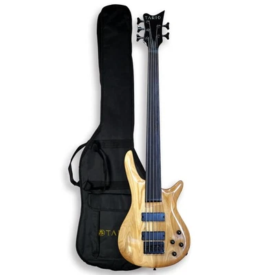 Bajo eléctrico de 5 cuerdas sin trastes_en mástil de arce, cuerpo de tilo Foto 1 de 4