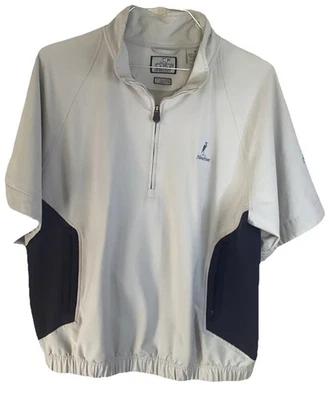 Ahead Extreme 1/4 Zip Pullover Golf Jacket Men Sz M Short Sleeve Heron Point - Image 1 of 4