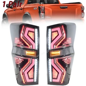 2Pcs Smoke Black Sequential LED Tail Lights For Isuzu D-Max DMax 2019-2024 - Picture 1 of 22