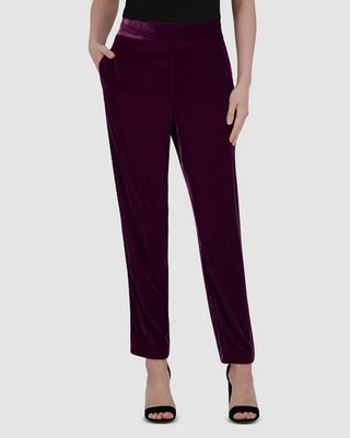Pantalones de traje de terciopelo púrpura para mujer BCBGMAXAZRIA talla 4 Foto 1 de 3