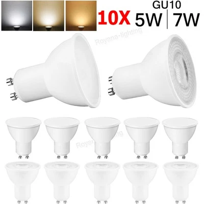 10er GU10 LED Birne Leuchtmittel Spot Strahler Glühbirne 5W/7W Kaltweiß Warmweiß - Bild 1 von 4