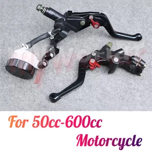 7/8'' 22mm Clutch Brake Levers Master Cylinder Reservoir Set Fit For SUZUKI A100 - Foto 1 di 5