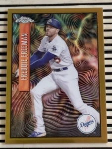 2022 Topps Chrome Sonic Expose Gold Refractor #EX24 /50 Freddie Freeman Dodgers - Picture 1 of 10