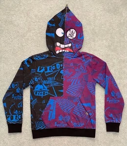 Y2K Volcom Easy Going Half Zip Face Mask Youth Against Establishment Hoodie RARE - Picture 1 of 22