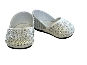 18 Inch Doll Shoes - Sparkling White Gem Shoes for 18 Inch Dolls - Picture 1 of 1