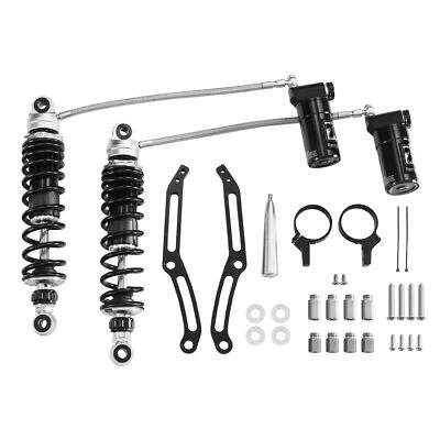 13" Remote Reservoir Rear Suspensions Shocks Fit For Harley Touring Glide 14-24 - Image 1 of 4