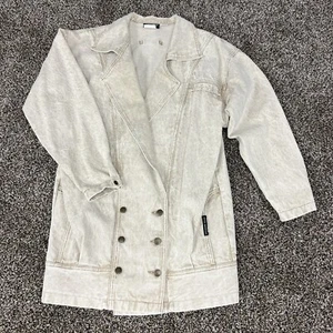 Rocky Mountain Denim Jean Jacket Small Western Oversized Boxy Vtg USA Cowgirl - Picture 1 of 9