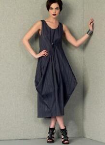 Vogue Sewing Pattern 1410 Misses Drawstring Cinch Dress Size 6-14 Uncut