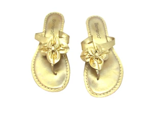 Bernardo Miami Damen-Riemensandalen metallic gold Leder Pantoletten 10M - Bild 1 von 15